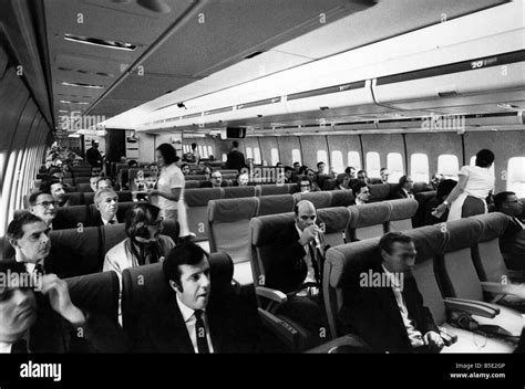 Jumbo jet interior Black and White Stock Photos & Images - Alamy