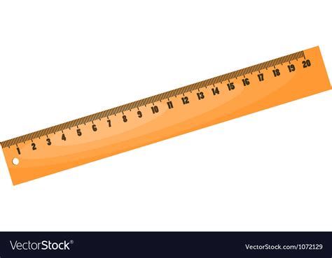 Cartoon wood ruler eps10 Royalty Free Vector Image