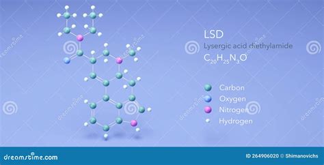 Lsd Molecular Structure, Lysergic Acid Diethylamide 3d Model ...