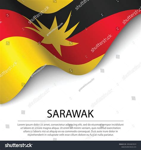 Waving Flag Sarawak State Malaysia On Stock Vector (Royalty Free ...