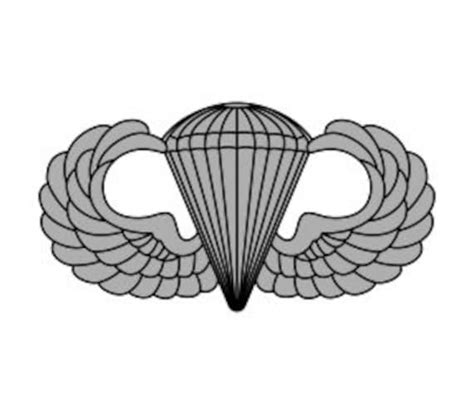 US Army Basic Parachutist Badge Vector Files Dxf Eps Svg Ai - Etsy