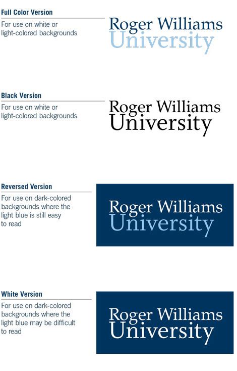 Logo and Guidelines | Roger Williams University