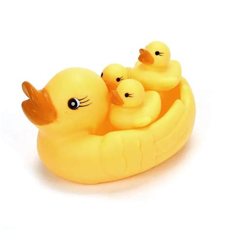 / Bath Toys Mummy & Baby Yellow Floating Rubber Race Cute Ducks Family ...