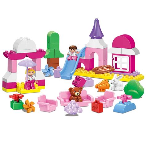 59PCS Original Pink Princess Dream Castle Big Building Blocks Girls ...