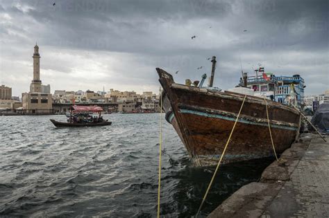 Dubai Creek, Deira, Dubai, United Arab Emirates, Middle East stock photo