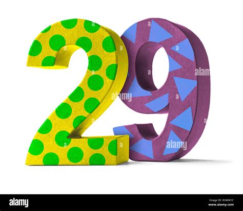 colorful number of cardboard - number 29 Stock Photo - Alamy