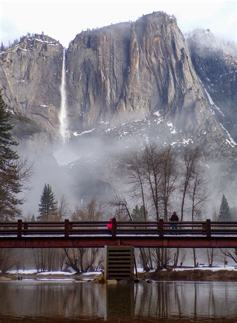 Swinging Bridge over the Merced River, Yosemite, CA [OC] [3316x4514 ...