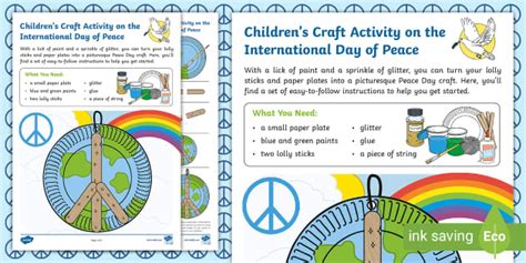 Children’s Craft Activity on Peace | World Peace Day