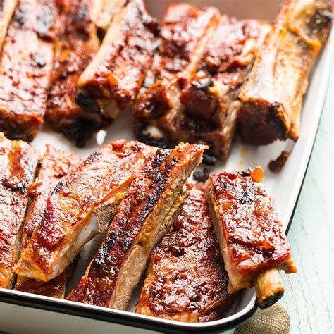 Classic Barbecue Pork Ribs with Smoky Bacon Barbecue Sauce recipe ...