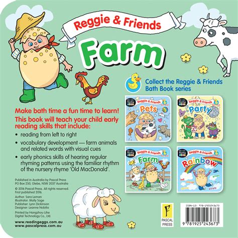 ABC Reading Eggs - Reggie and Friends Bath Books Farm | Reading Eggs Shop