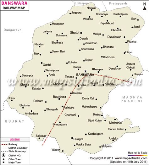 Banswara Railway Map