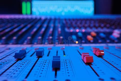 Modern Mixing Console Surface Stock Photo - Image of computer ...