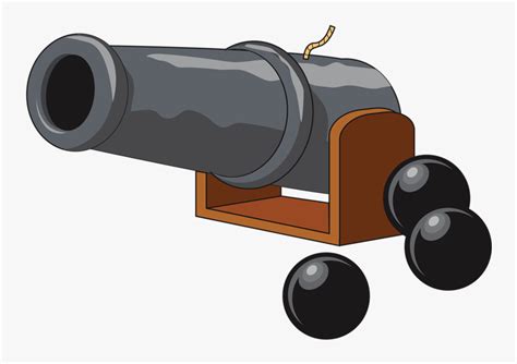 Transparent Cannon Clipart - Cartoon Pirate Cannon, HD Png Download ...