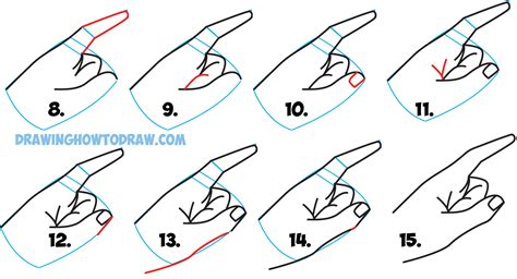 How to Draw a Pointing Hand Side View : How to Draw Cartoon Pointing ...