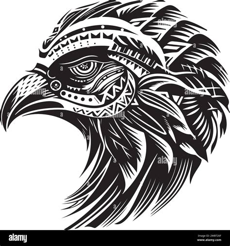 Vector ornamental ancient raven, crow illustration. Abstract historical ...