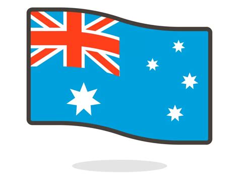 Australia Flag Emoji Icon PNG vector in SVG, PDF, AI, CDR format