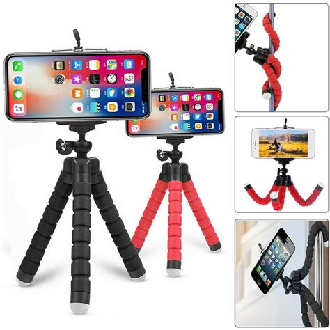 Universal Cell Phone Holder Flexible Octopus Tripod Bracket Selfie ...