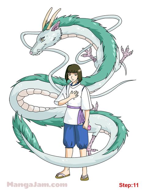 How to Draw Haku from Spirited Away | MANGAJAM.com