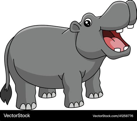 Hippo cartoon clipart Royalty Free Vector Image