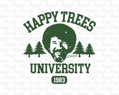 Happy Trees Bob Ross PNG Digital Design Download - Etsy