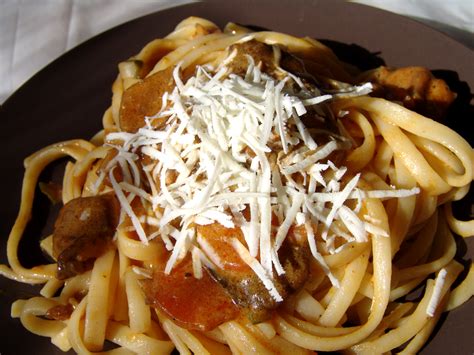 Linguini with mushrooms | Cooking In Plain Greek