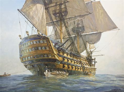 Geoff Hunt Limited Edition Print - H.M.S. Victory - Scrimshaw Gallery