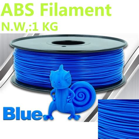 Blue color abs 1.75 mm 3d printer filament 375mLength 3d printer abs ...