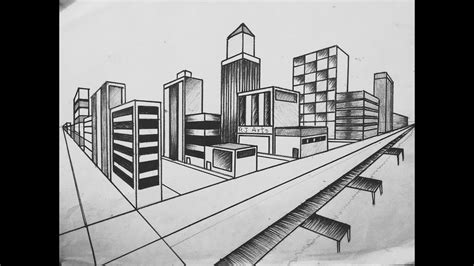 City Landscape Drawing at PaintingValley.com | Explore collection of ...