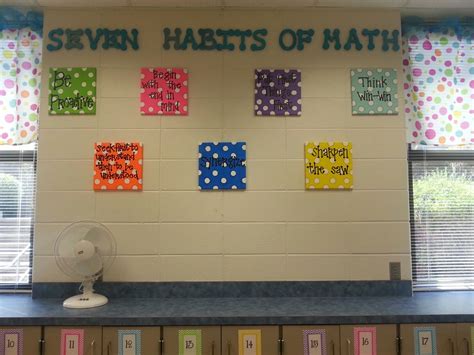 Seven habits in math classroom | Bulletin Boards/Decorating Ideas | P…