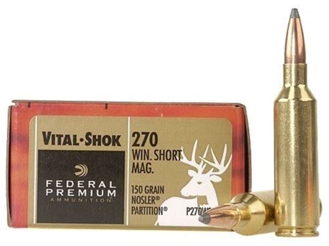 Federal Premium Vital-Shok Ammo 270 Winchester Short Mag (WSM) 150