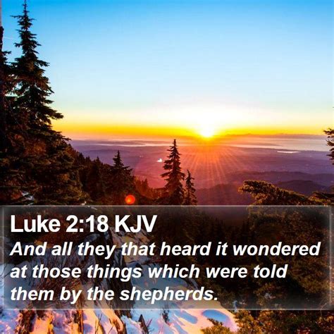 Luke 2:18 KJV - And all they that heard it wondered at those