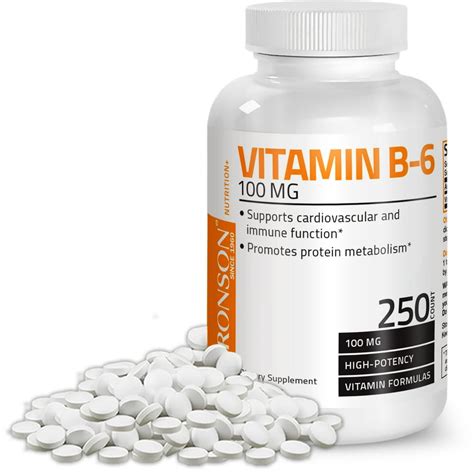 Vitamin B6 100 mg Premium Vitamin B6 – Promotes Protein Metabolism ...