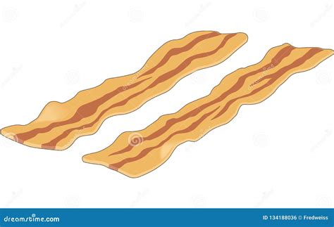 Bacon Strips Vector Illustration Stock Vector - Illustration of fresh ...