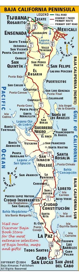 Map Of Baja Mexico Cities - Debora Milke