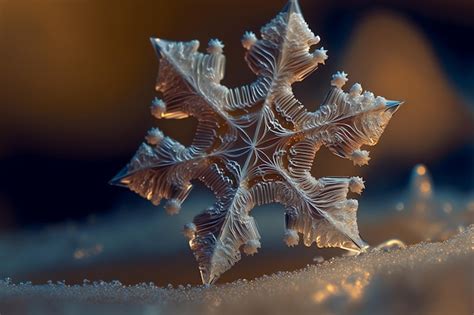 Premium Photo | Snowflake macro photography