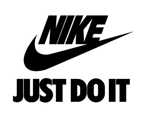 Nike Logo And Just Do It Symbol Black Clothes Design Icon Abstract ...