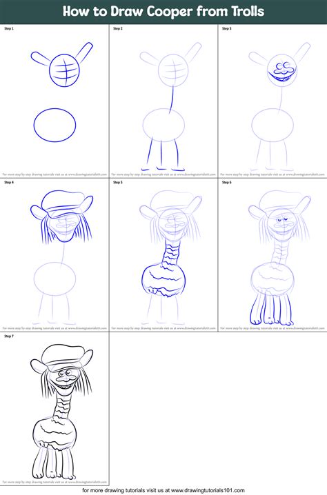 How to Draw Cooper from Trolls (Trolls) Step by Step ...