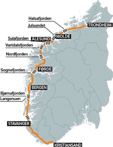 Fjords Of Norway Map - Cities And Towns Map