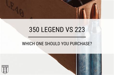 350 Legend vs 223 - Hunting Cartridge vs Sporting Rifle Cartridge