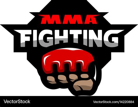 Mma fighting logo Royalty Free Vector Image - VectorStock