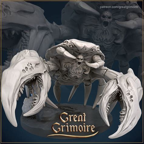 Dark Sea Monster Crab Preprimed 3D Printed Miniature Model by Great ...