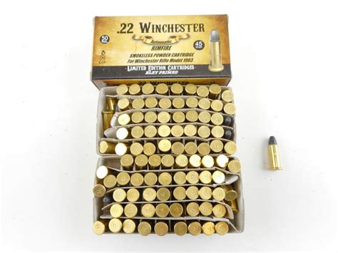 2 BOXES, TOTAL OF 100 RDS, .22 WINCHESTER AUTOMATIC RIMFIRE CARTRIDGES