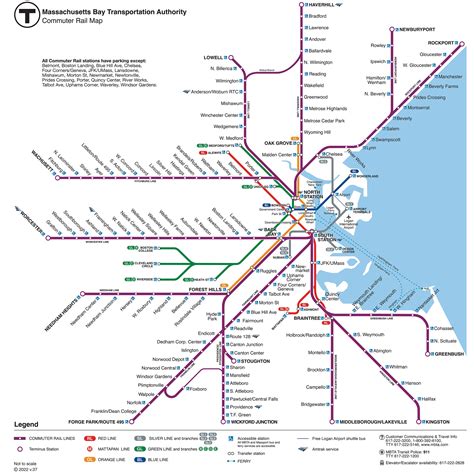 2022 MBTA Commuter Rail Map (Version 37) – MBTAgifts