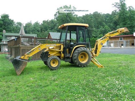 2005 John Deere 110 Loader 4x4 Tractor Backhoe Full Cab Diesel