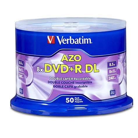 DVD+R DL VERBATIM 8.5GB 8X DOBLE CAPA C/50 PIEZAS 97000