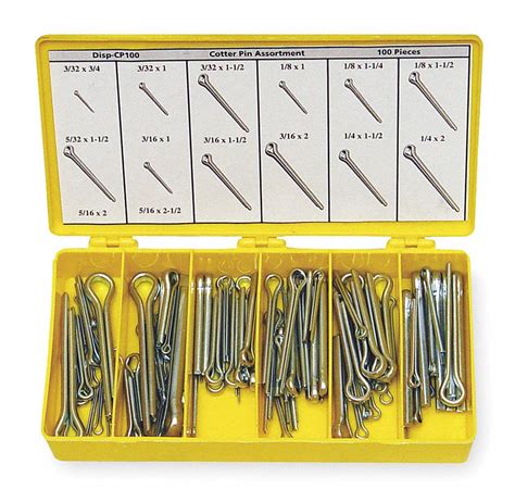 ITW BEE LEITZKE Pin Assortment: Cotter, 18-8, Stainless Steel, Plain ...