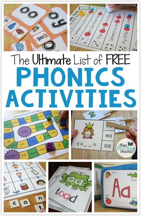 The ULTIMATE List of FREE Phonics Activities - This Reading Mama