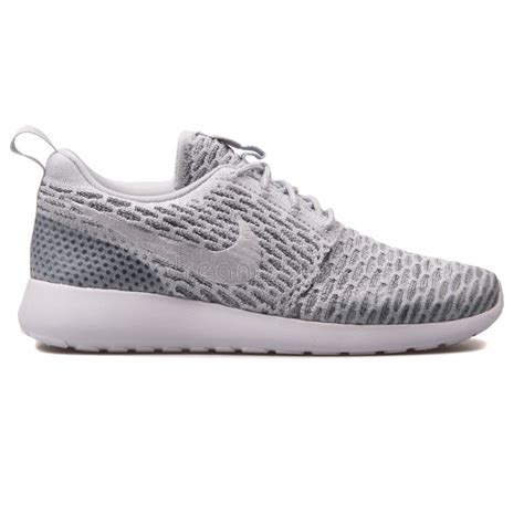 Nike Roshe One Flyknit Grey Sneaker Editorial Photography - Image of ...