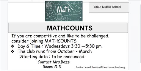 Join MathCounts at Stout Middle School | STOUT MIDDLE SCHOOL