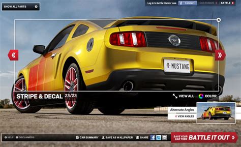 New 2012 Ford Mustang customization site with